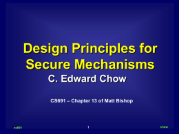 Security System Design Principles