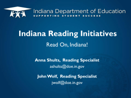 Indiana K-6 Reading Framework
