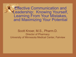 Effective Communication and Leadership