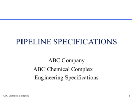 Pipeline Specifications