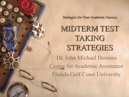 Midterm Test Taking Strategies - Florida Gulf Coast University