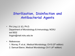Physical and Chemical Methods of Disinfection and Sterilization