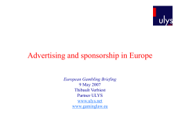 Advertising and sponsorship in Europe: a step-by-step guide