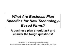 How to Focus and Present a Business Plan