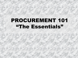 Basic purchasing_Procurement 101_The Essentials