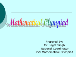 Mathematics Olympiad Programme in India