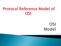 Protocol Reference Model of OSI