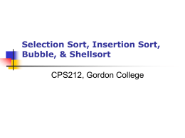 7.4 Shellsort - Gordon College