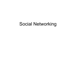 Social Networking - Personal World Wide Web Pages