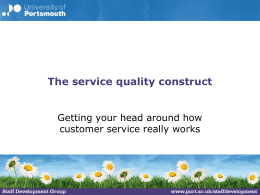 The service quality construct