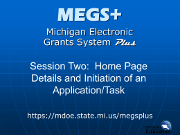 MEGS+ Home Page - mdoe.state.mi.us