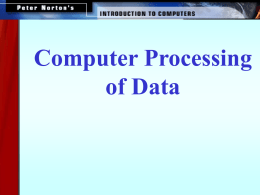 How Computer Process Data.