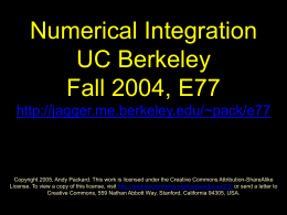 Numerical Integration