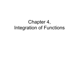 Chap 4, Numerical Integration