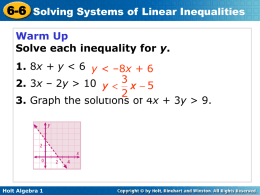 solutions of a system of linear inequalities