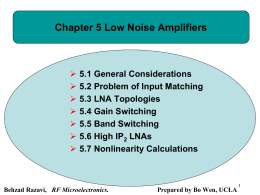 chapter 05 Low Noise Amplifiers
