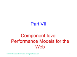 Web and Intranet Performance: a quantitative analysis