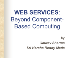 Web Services - School of Computing and Engineering