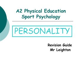 A2 Physical Education Sport Psychology