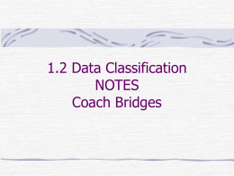 1.2 Data Classification NOTES Coach Bridges