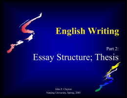 JEC EW2S 2 - Essay Structure
