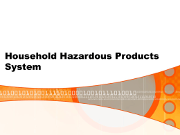 Household Hazardous Products System