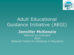 AEGIEMAG.doc - NCGE Adult Guidance Handbook