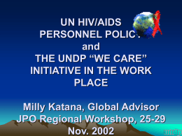 UN Policy HIV/AIDS - JPO Service Centre