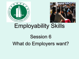 Employability Skills - Employability Challenge and Skills for Life