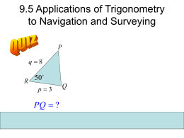 9.5 Applications of Trigonometry to Navigation and Surveying