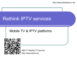 Rethink IPTV services