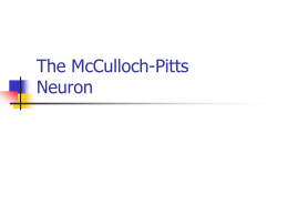 McCulloch-Pitts Neuron