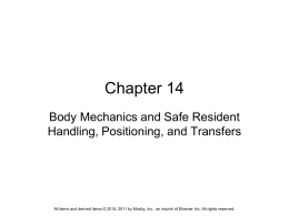 Chapter 14 Body Mechanics