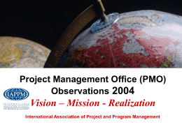 PMO - IAPPM - International Association of Project and Program