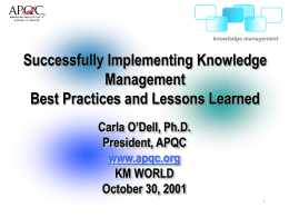 knowledge management - Information Today, Inc.