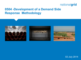 Development of a Demand Side Response Methodology