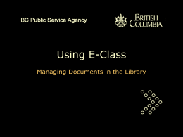 Managing documents in the Library