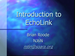Introduction to EchoLink