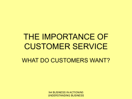 1. Why is good customer service important?
