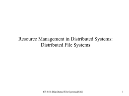 11 Distributed File Systems
