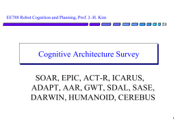 Cognitive architecture - Robot Intelligence Technology Lab