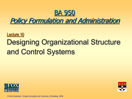 BA950 - Organizational Structure