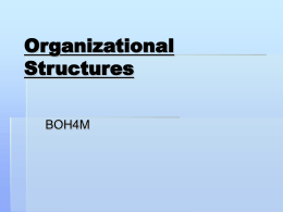 Chapter 6 Designing Organizational Structure: Specialization and