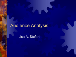 Audience Analysis - Global Communication Online