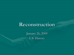 Reconstruction - Menifee County Schools