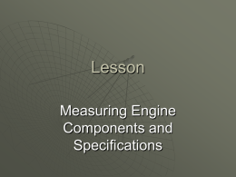 Measuring Engine Components and Specifications