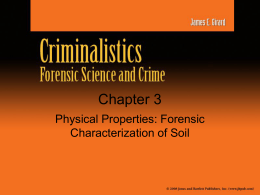 Forensic Characterization of Soil