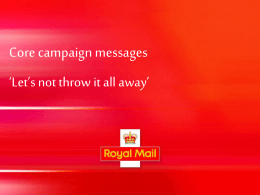 Core campaign messages
