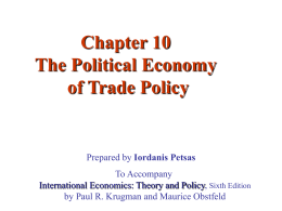 The Political Economy of International Trade Policy