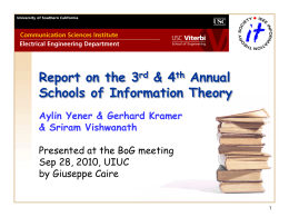 THANK YOU`s - the IEEE Information Theory Society